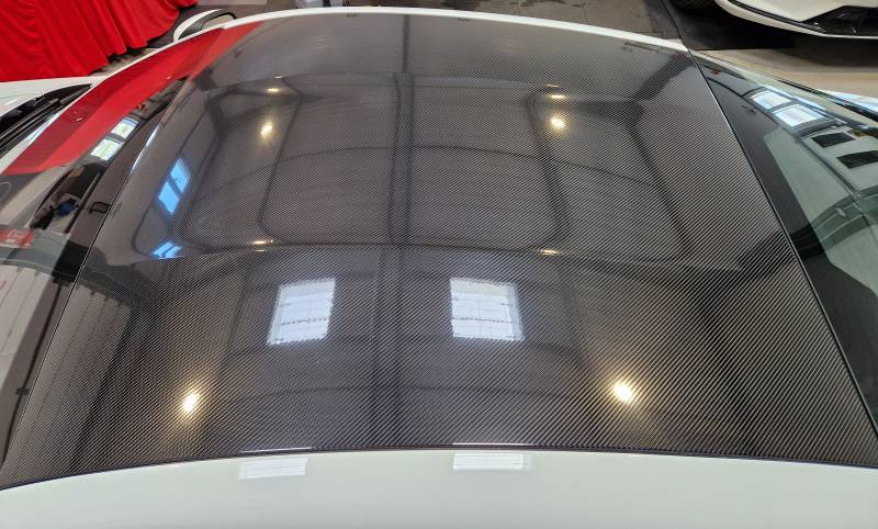 PPF carbone sur le toit d'une Alpine A110 de Vienne