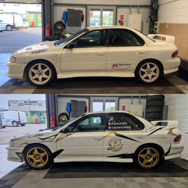 Création et pose d’un kit décoration sur mesure pour une voiture de rallye