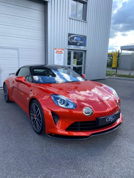 Protection complète par un film PPF pour une Alpine A110S dans la Loire