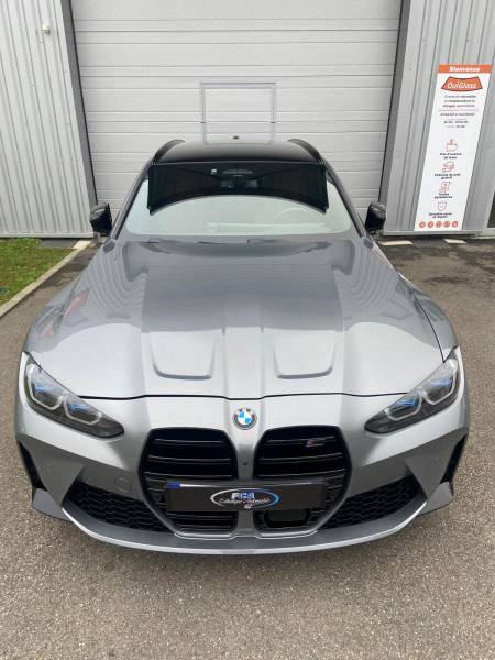 Protection PPF de la face avant d'une BMW M3 Compétition de Lyon