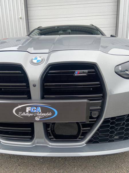 Protection PPF de la face avant d'une BMW M3 Compétition de Lyon